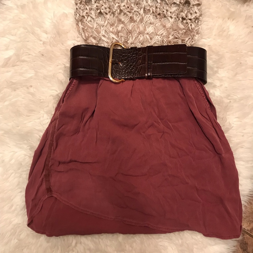 ANTHROPOLOGIE Girlfriend Red Pocket Skirt